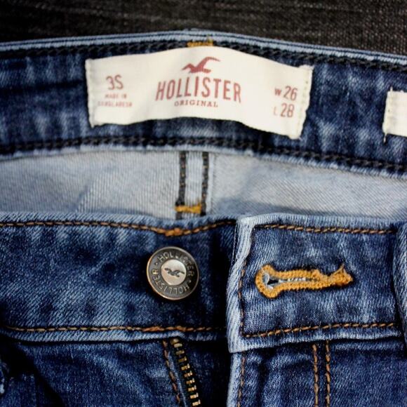 Hollister Jean Shorts Size 3S Low Rise Super Skinny Cut Offs - Picture 6 of 9